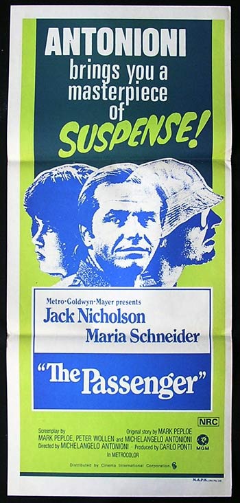 THE PASSENGER ’75 Jack Nicholson Daybill Movie poster