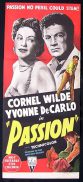PASSION Daybill Movie Poster Cornel Wilde Yvonne DeCarlo