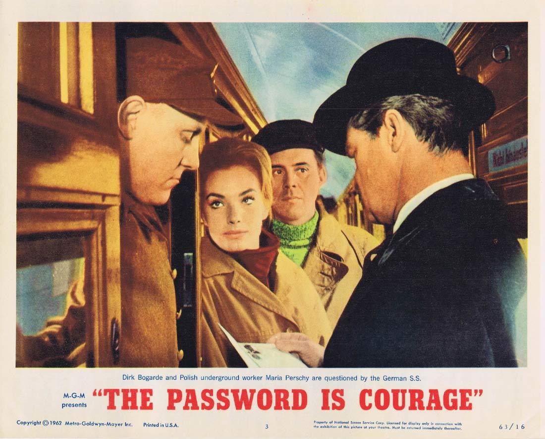 THE PASSWORD IS COURAGE Lobby Card 3 Dirk Bogarde Maria Perschy