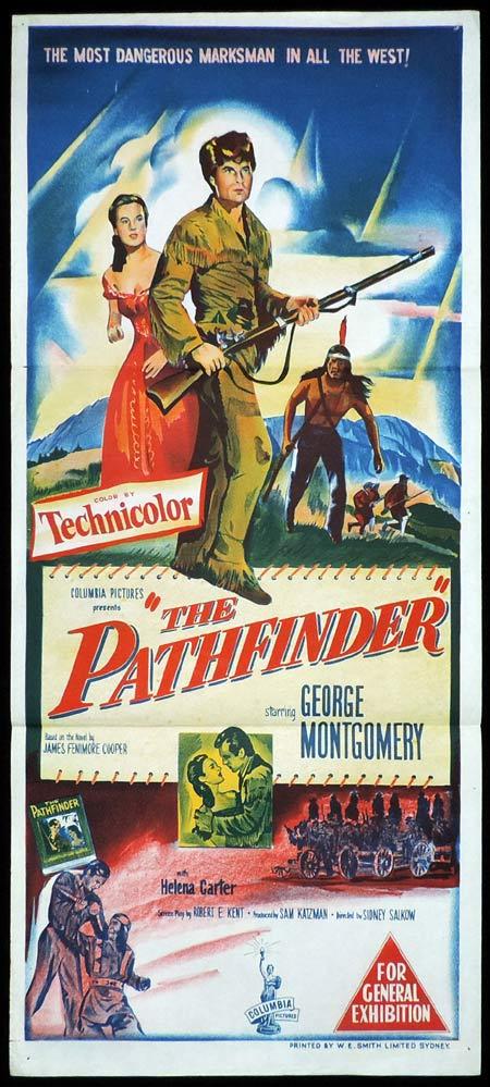 THE PATHFINDER Original Daybill Movie Poster George Montgomery