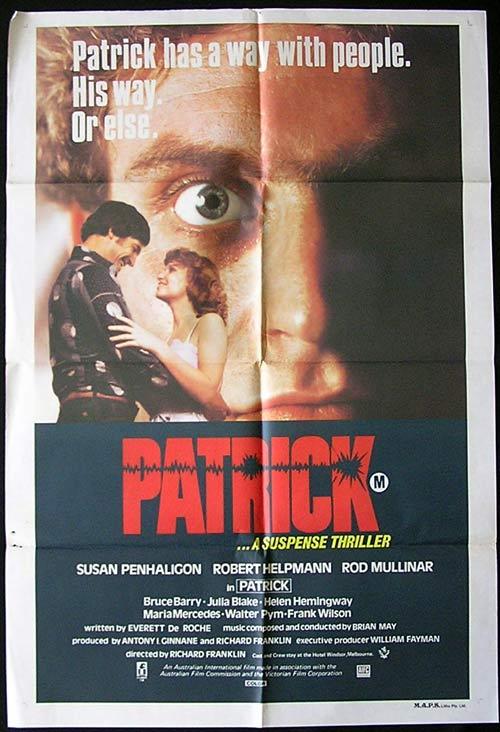 PATRICK 1979 Richard Franklin 1sht Movie poster