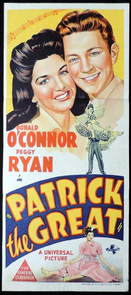 PATRICK THE GREAT Original Daybill Movie Poster Donald O’Connor Peggy Ryan