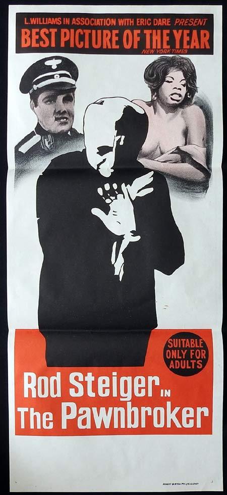 THE PAWNBROKER Original Daybill Movie poster Rod Steiger Geraldine Fitzgerald