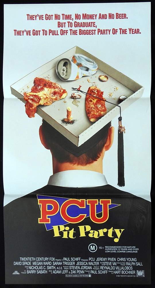 PCU PIT PARTY Original Daybill Movie Poster Jeremy Piven David Spade Megan Ward
