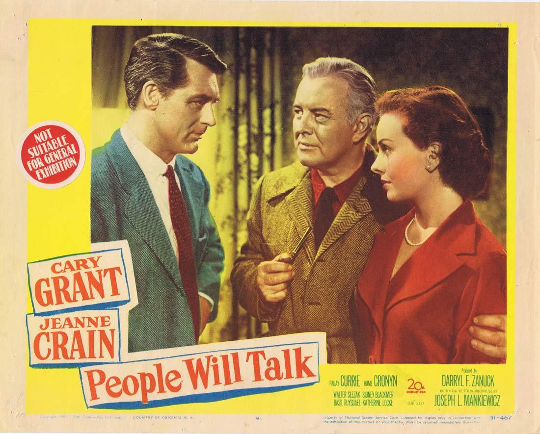 PEOPLE WILL TALK Lobby Card 4 1951 Cary Grant Jeanne Crain