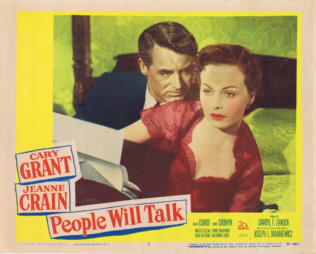 PEOPLE WILL TALK Lobby Card 5 1951 Cary Grant Jeanne Crain