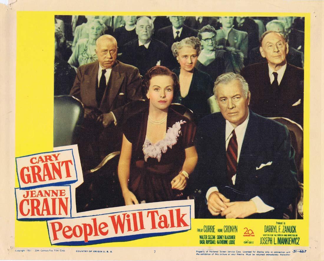 PEOPLE WILL TALK Lobby Card 7 1951 Cary Grant Jeanne Crain