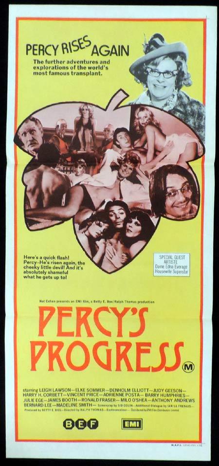 PERCY’S PROGRESS Original Daybill Movie Poster Vincent Price Dame Edna Barry Humphries