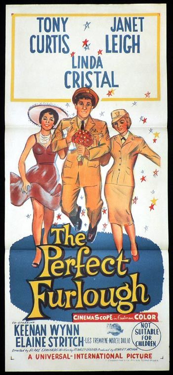 THE PERFECT FURLOUGH Daybill Movie poster Tony Curtis