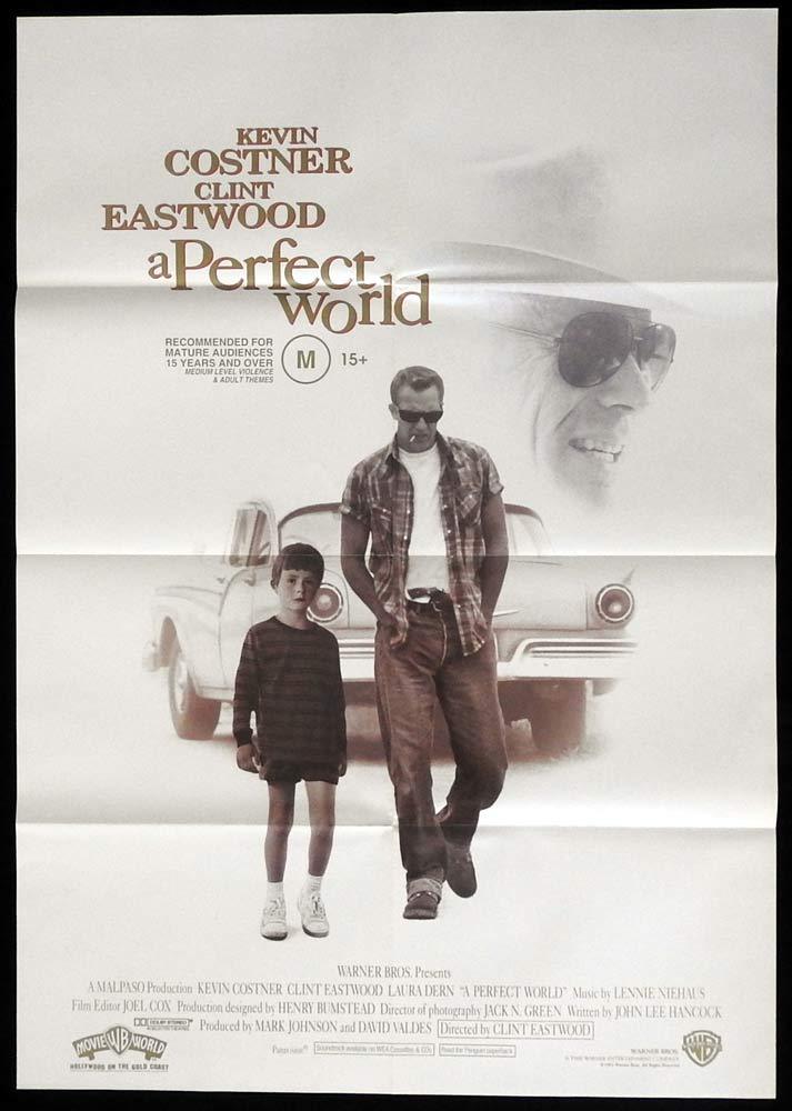 A PERFECT WORLD One sheet Movie Poster 1993 Clint Eastwood Kevin Costner