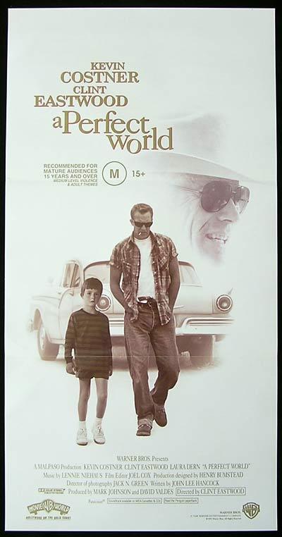 A PERFECT WORLD Daybill Movie Poster 1993 Clint Eastwood Kevin Costner