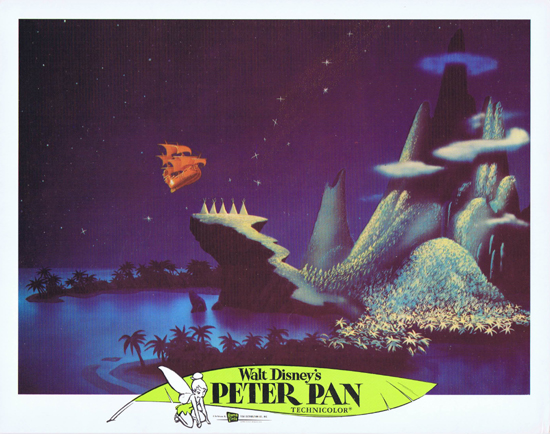 PETER PAN Vintage Lobby Card 3 1976r Disney Classic