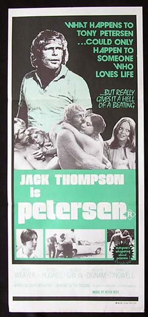 PETERSEN 1974 Jack Thompson RARE Daybill Movie Poster