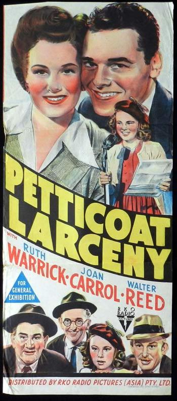 PETTICOAT LARCENY 1943 Ruth Warrick RKO poster