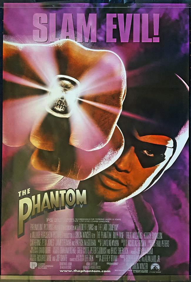 THE PHANTOM 1996 Billy Zane Original 1sht Movie poster