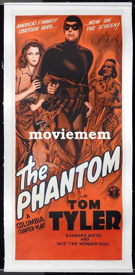 THE PHANTOM Daybill Movie Poster TOM TYLER Columbia Serial Original NZ release
