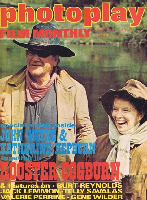 PHOTOPLAY Film Monthly Magazine Dec 1975 John Wayne Katharine Hepburn