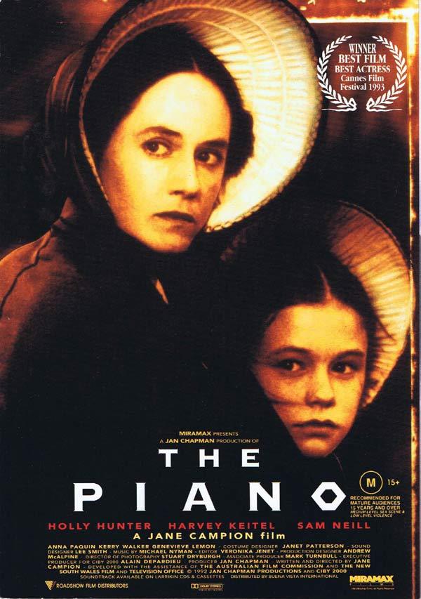 THE PIANO Original Movie Progam Herald Jane Campion Holly Hunter