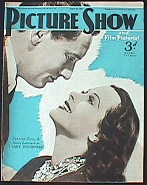 SPENCER TRACY-LAMAAR-Picture Show Magazine-1940 Magazine