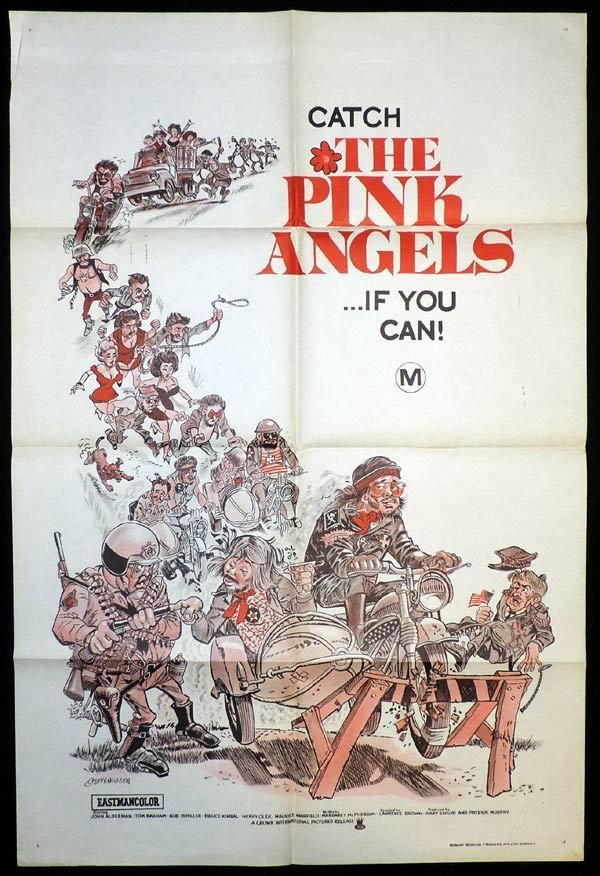 THE PINK ANGELS One Sheet Movie Poster GAY BIKERS Motorcycle art