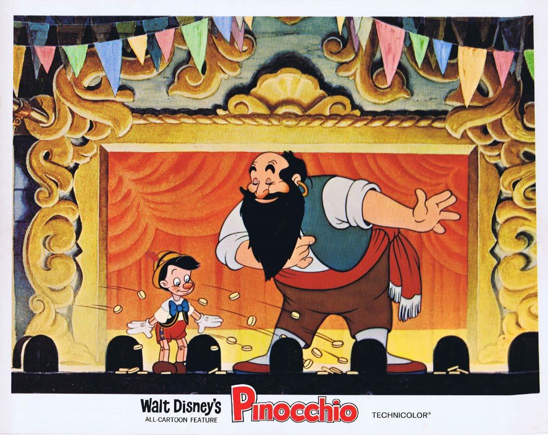 PINOCCHIO Vintage Lobby Card 2 Walt Disney 1978r