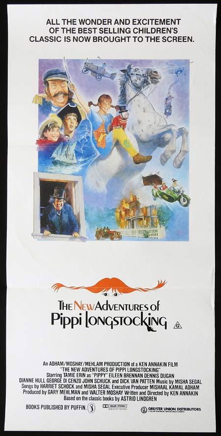 The NEW ADVENTURES OF PIPPI LONGSTOCKING Original Daybill Movie Poster