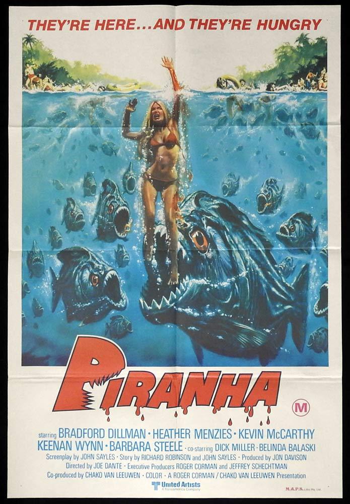 PIRANHA Original One sheet Movie Poster They’re Here and They’re Hungry
