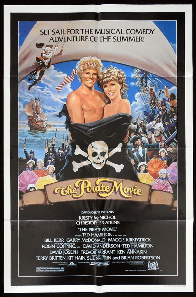 THE PIRATE MOVIE US One sheet Movie Poster Kristy McNichol Christopher Atkins
