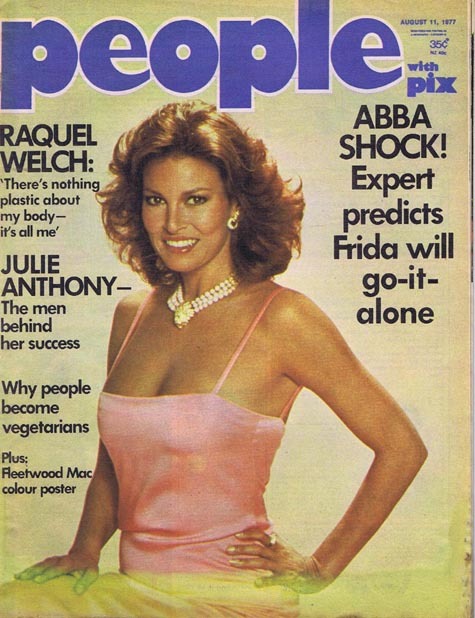 PEOPLE with PIX Vintage Australian Magazine Aug 11 1977 Raquel Welch Cover plus ABBA feature