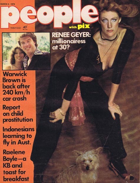 PEOPLE with PIX Australian Magazine Mar 2 1978 Renee Geyer Millionairess at 30!