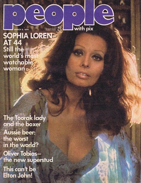 PEOPLE with PIX Australian Magazine Mar 9 1978 Sophia Loren at 44