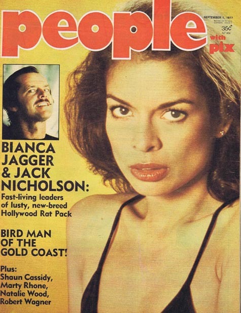 PEOPLE with PIX Australian Magazine Sep 1 1977 Jack Nicholson Bianca Jagger