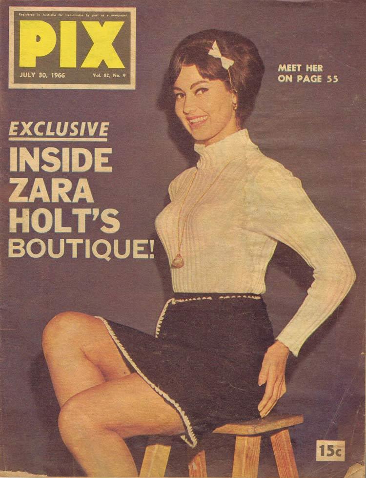 PIX Magazine July 30 1966 Zara Holt’s Boutique