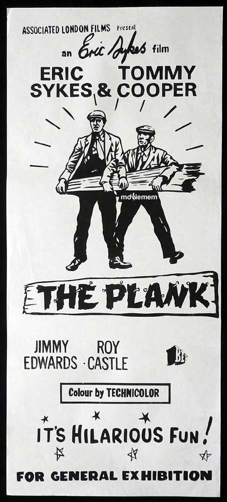 THE PLANK Original daybill Movie poster TOMMY COOPER Eric Sykes Arthur Lowe
