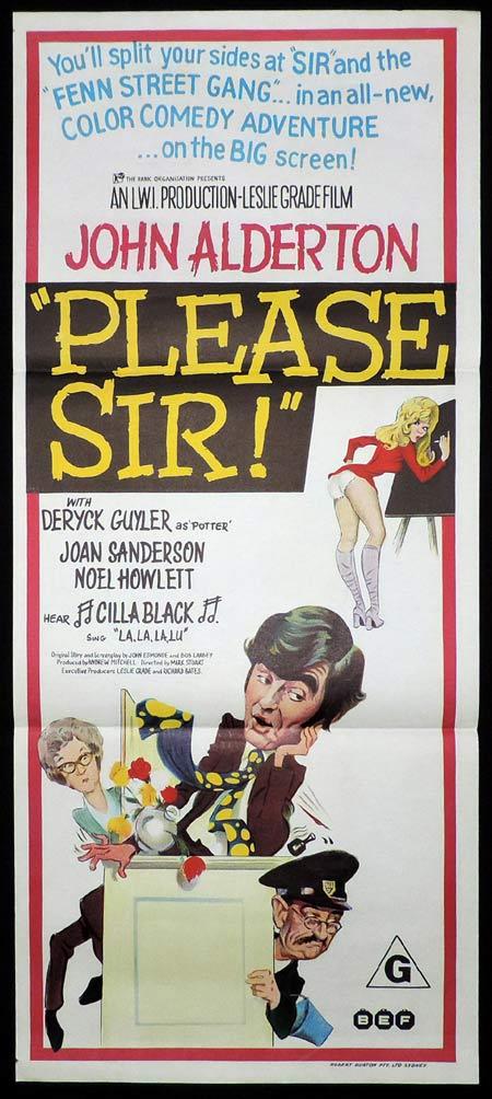 PLEASE SIR Original Daybill Movie Poster John Alderton British Comedy