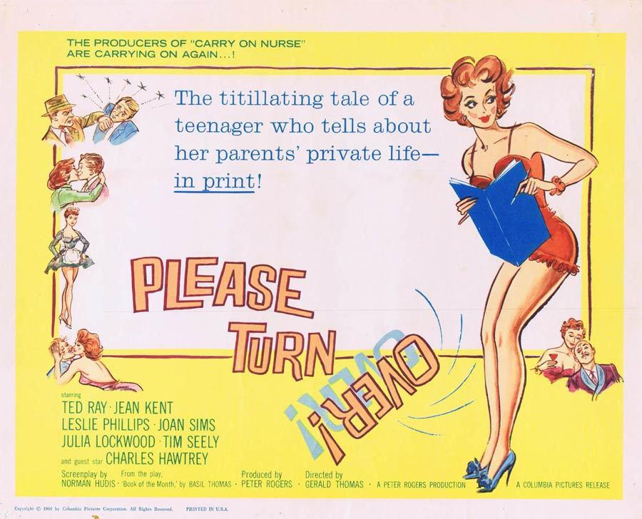 PLEASE TURN OVER Title Lobby Card Ted Ray Leslie Phillips