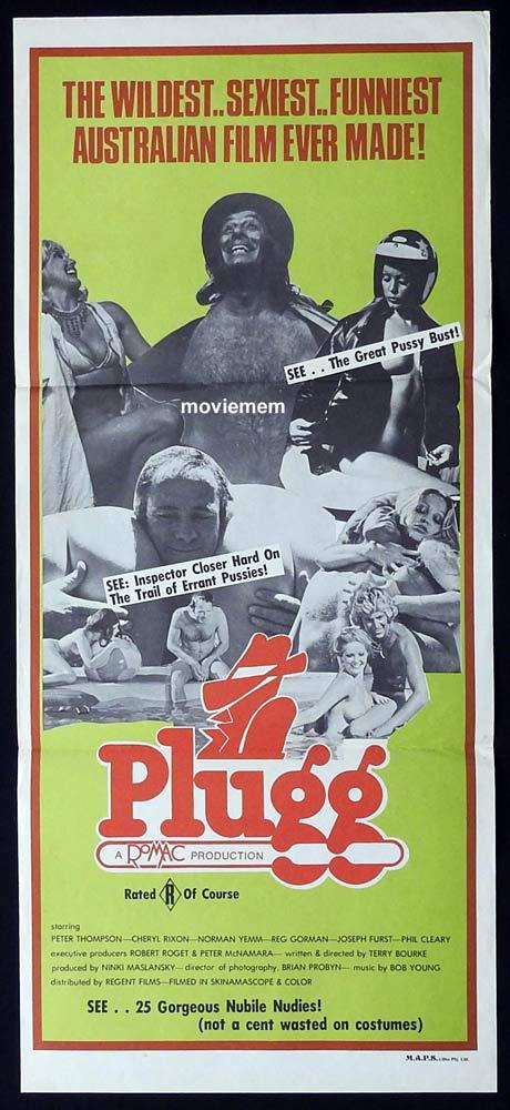 PLUGG Original daybill movie poster 1975 Cheryl Rixon Australian