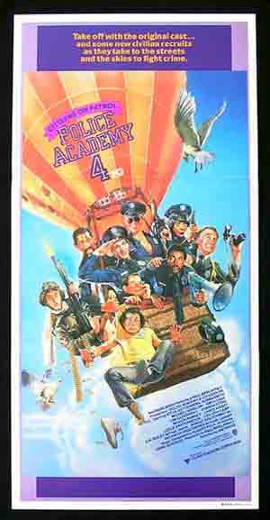 POLICE ACADEMY 4 Daybill Movie poster Michael Winslow DREW STRUZAN ART