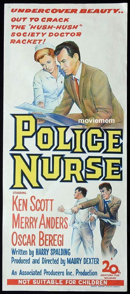 POLICE NURSE Original Daybill Movie Poster Ken Scott Merry Anders