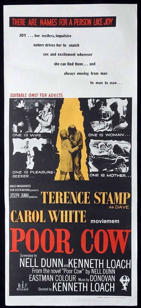 POOR COW Original Daybill Movie Poster Terence Stamp Carol White John Bindon