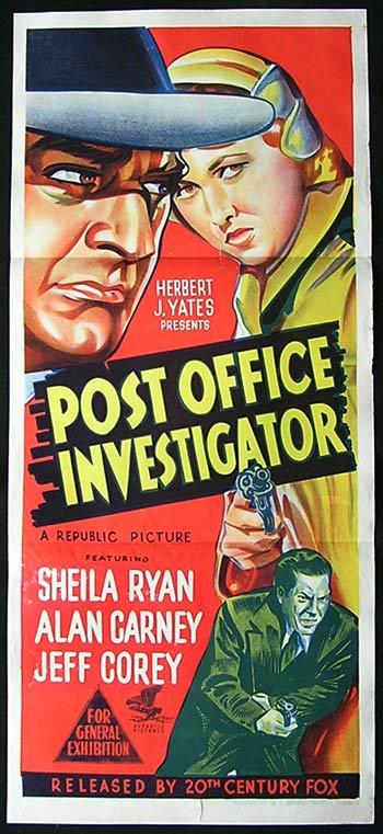 POST OFFICE INVESTIGATOR Movie Poster 1964 FILM NOIR daybill