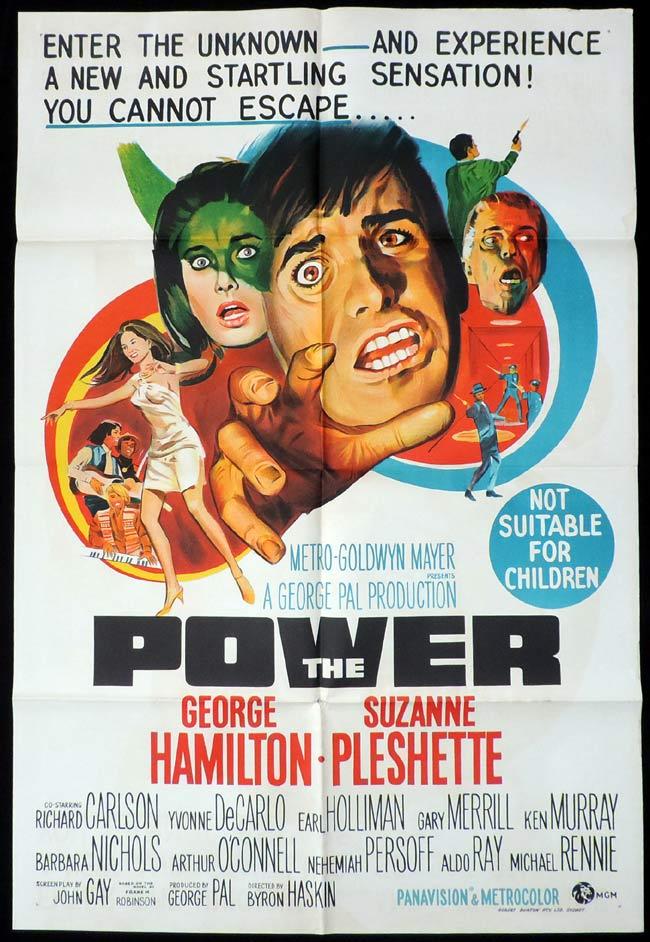 THE POWER One Sheet Movie Poster George Hamilton Sci Fi