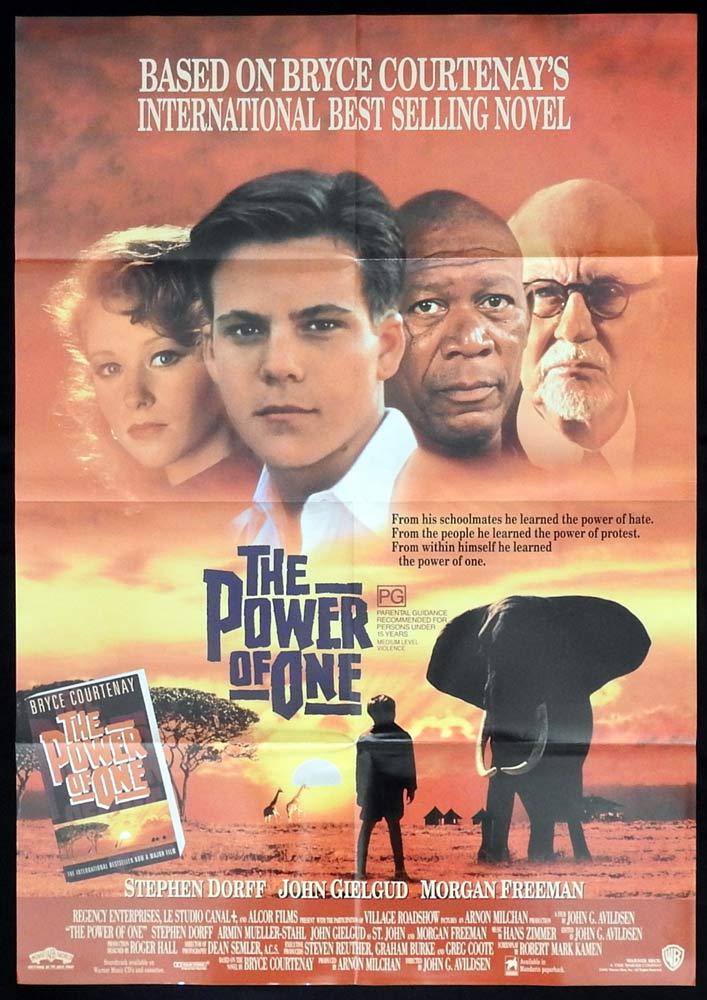 THE POWER OF ONE Original One sheet Movie poster Stephen Dorff Morgan Freeman