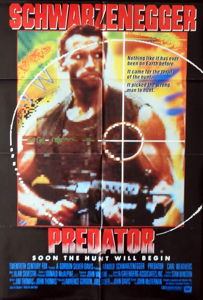PREDATOR Original One sheet Movie poster Arnold Schwarzenegger