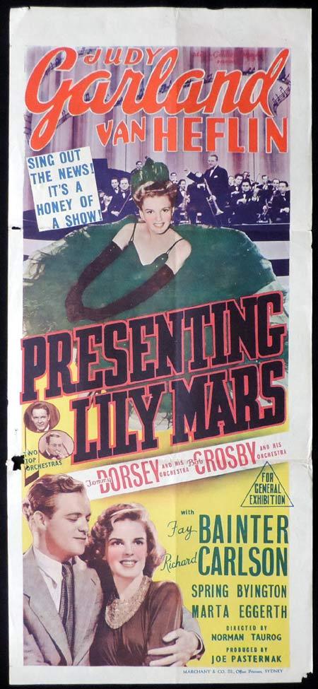 PRESENTING LILY MARS Original Daybill Movie Poster Judy Garland Marchant Graphics