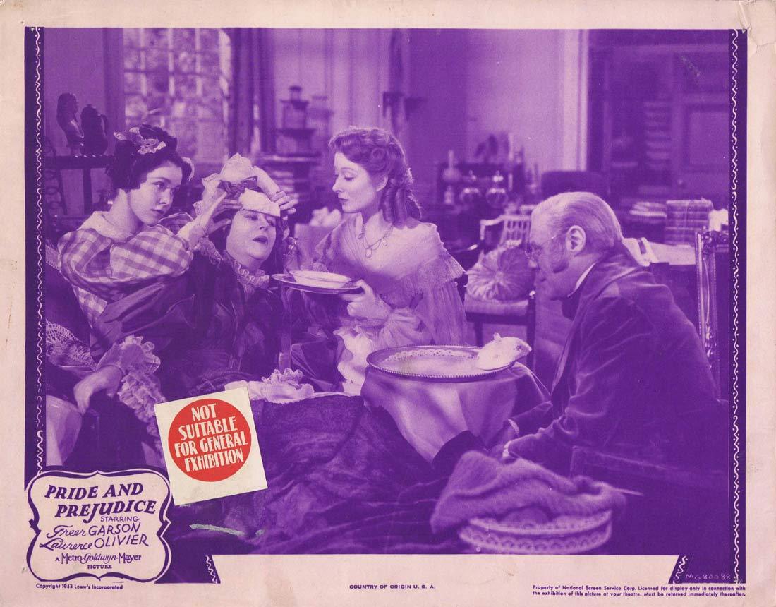 PRIDE AND PREJUDICE Original 1943r Lobby Card 4 Greer Garson Laurence Olivier