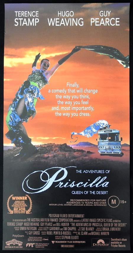 PRISCILLA QUEEN OF THE DESERT Australian Daybill Movie poster Hugo Weaving