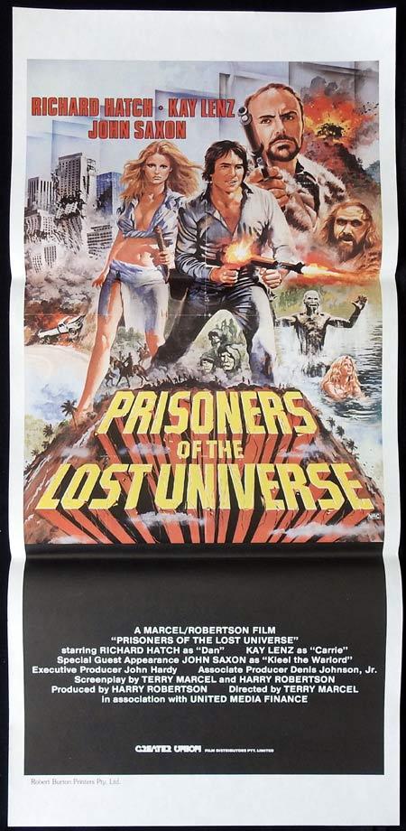 PRISONERS OF THE LOST UNIVERSE Original Daybill Movie Poster Richard Hatch