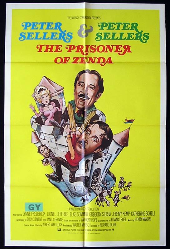 THE PRISONER OF ZENDA Original One sheet Movie poster Peter Sellers