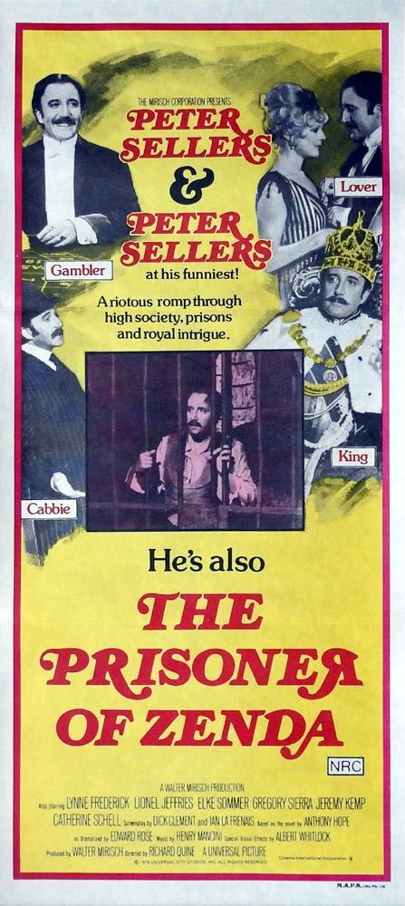 THE PRISONER OF ZENDA Original Daybill movie poster Peter Sellers Lionel Jeffries